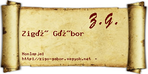 Zigó Gábor névjegykártya