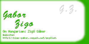 gabor zigo business card