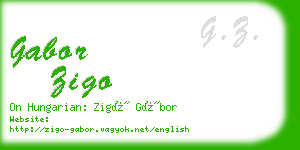 gabor zigo business card